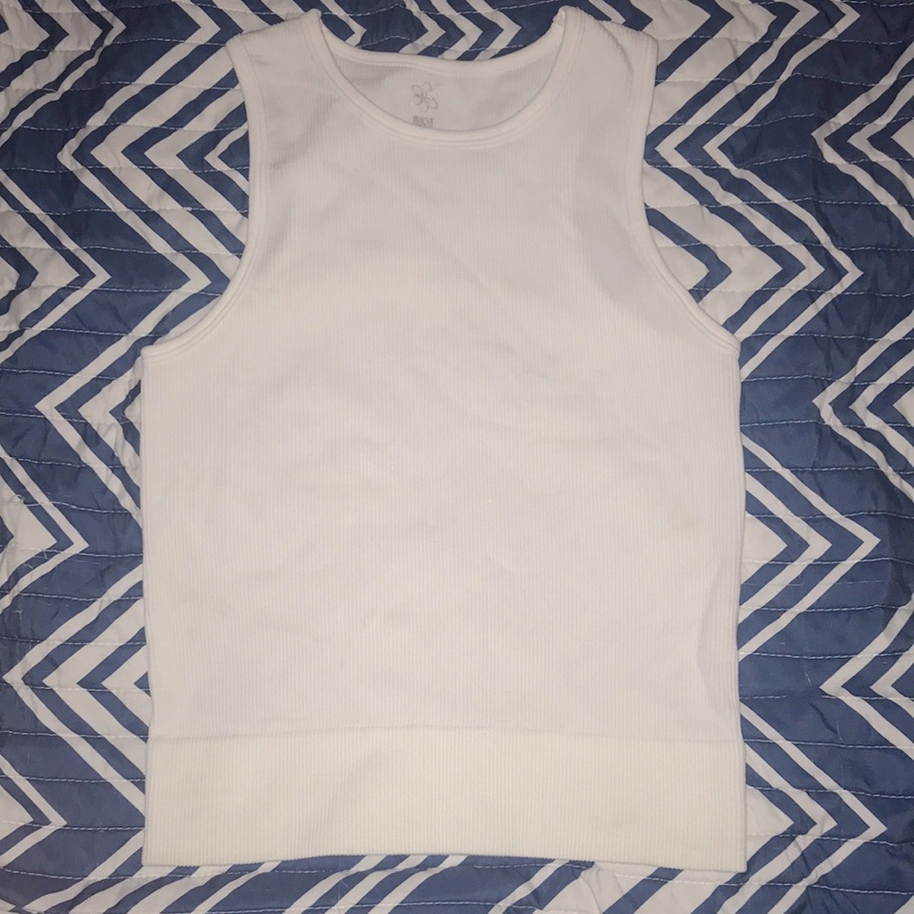 Cropped White Tank Top